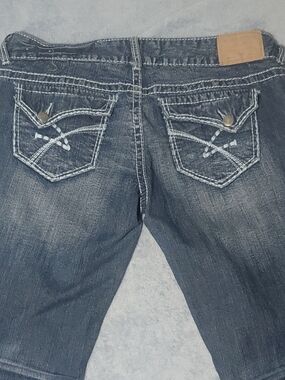 Amethyst Jeans Women’s Dark Blue Boot Cut with White Stitching